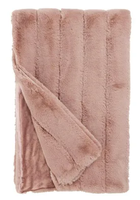 Posh Mink Rosewood Throw Faux Fur