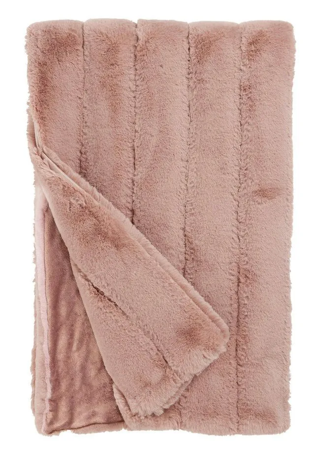 Posh Mink Rosewood Throw Faux Fur