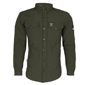 Protective SoftShell Winter Jacket for Men - Army Green Matte with Pads