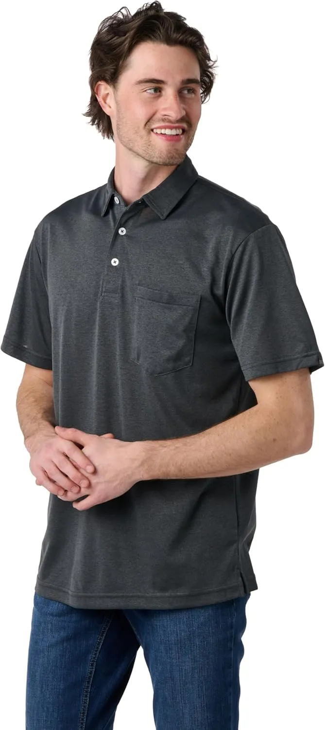 Recover Men's Recycled Polyester Polo Shirt  Moisture-Wicking, Lightweight & Breathable, Athletic Fit