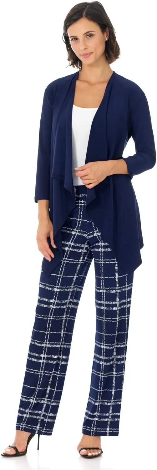 Rekucci Travel in Style Women's Essential Soft Knit Fluid Throw Over Jacket