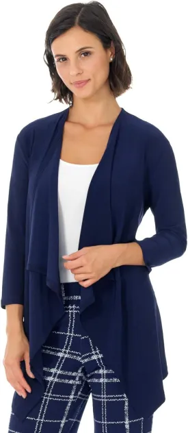 Rekucci Travel in Style Women's Essential Soft Knit Fluid Throw Over Jacket