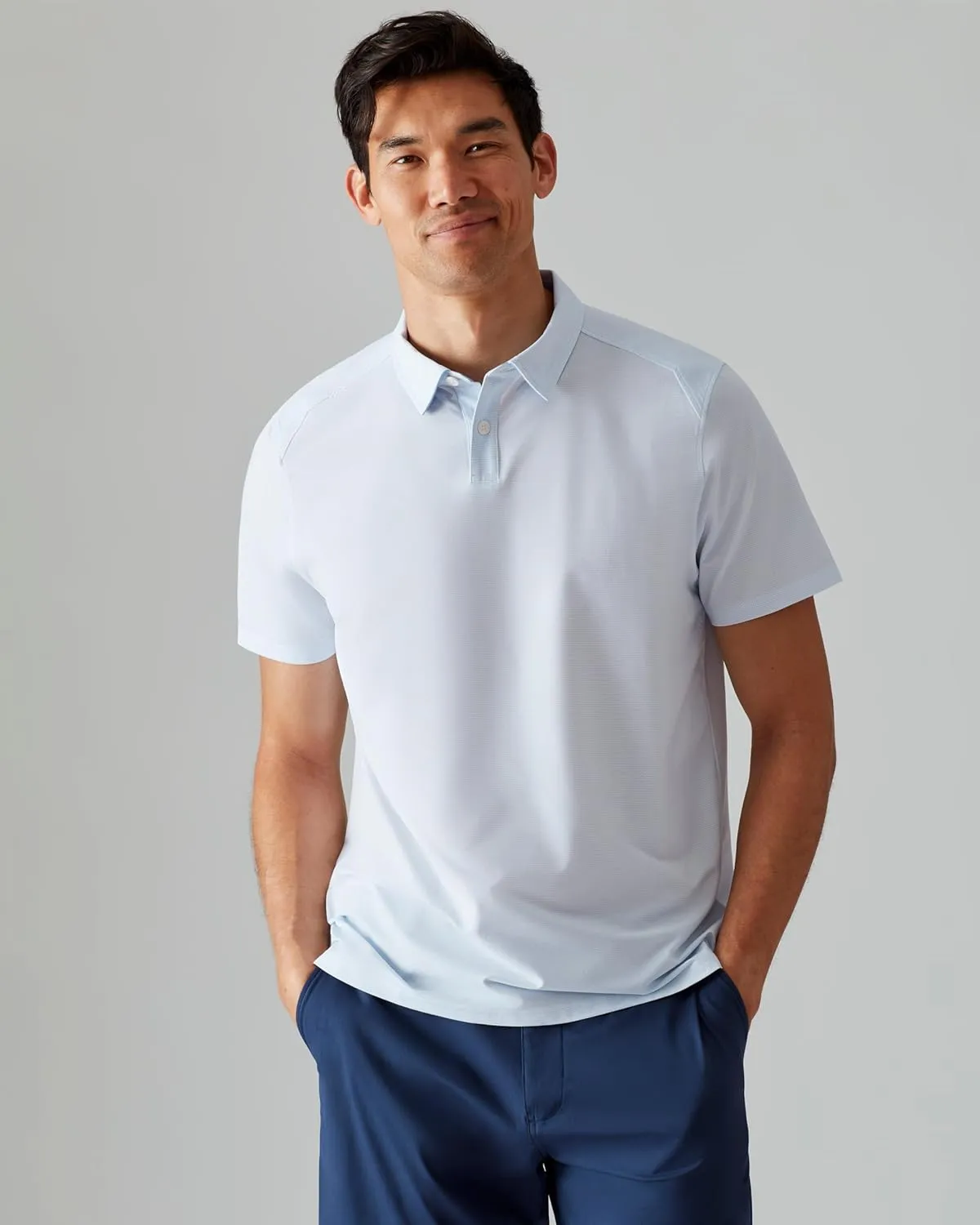 Rhone Commuter Mens Polo Shirts, Iron Free, Moisture Wicking Polo Shirts for Men, FlexKnit Stretch Fabric Mens Golf Shirts