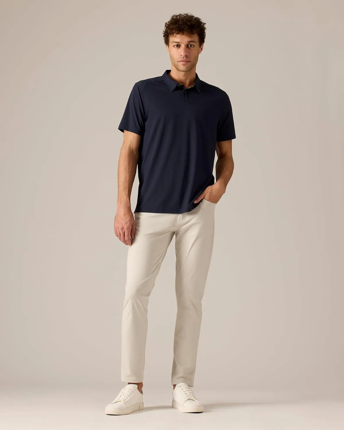 Rhone Commuter Mens Polo Shirts, Iron Free, Moisture Wicking Polo Shirts for Men, FlexKnit Stretch Fabric Mens Golf Shirts