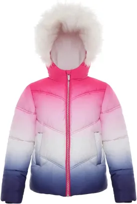 Rokka&Rolla Girls' Heavyweight Puffer Jacket Quilted Winter Coat with Hooded Faux Fur