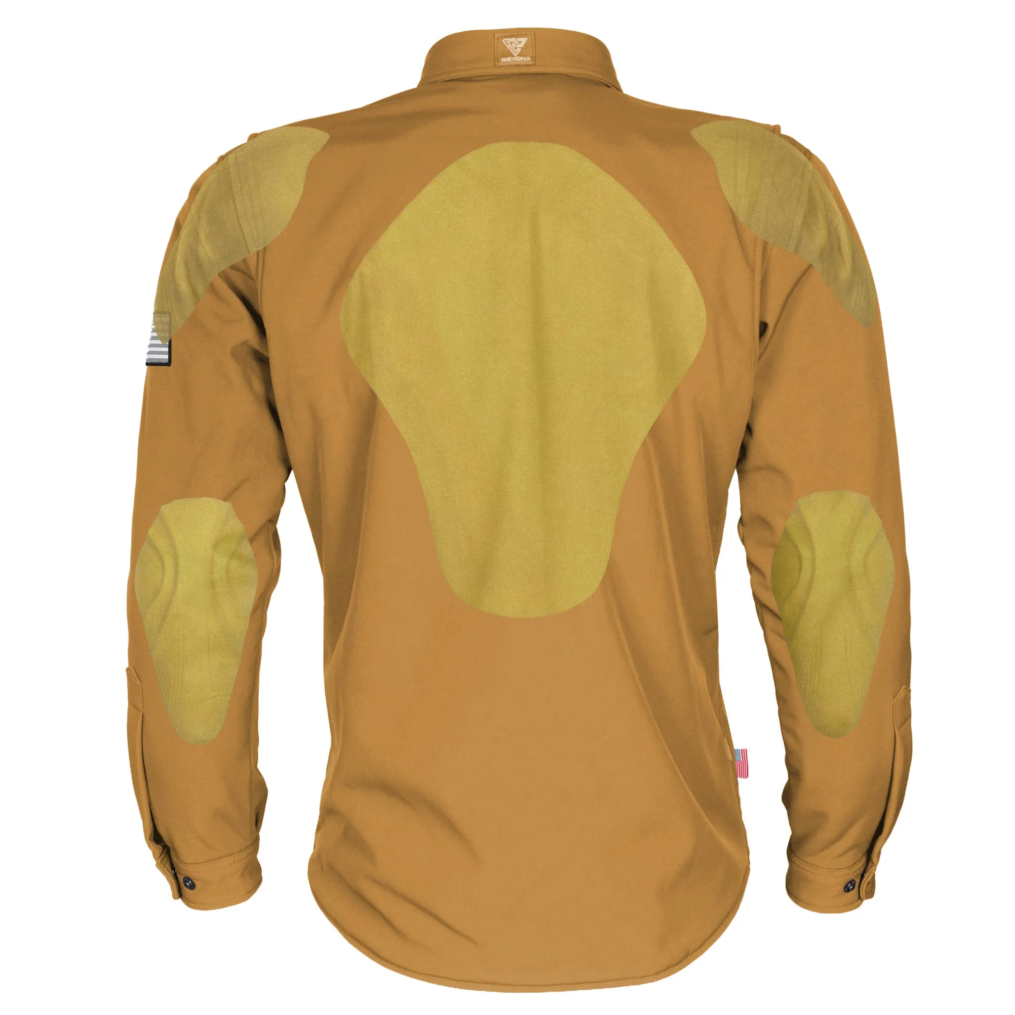 SALE Protective SoftShell Winter Jacket for Men - Mustard Matte with Pads