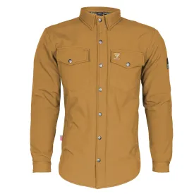 SALE Protective SoftShell Winter Jacket for Men - Mustard Matte with Pads