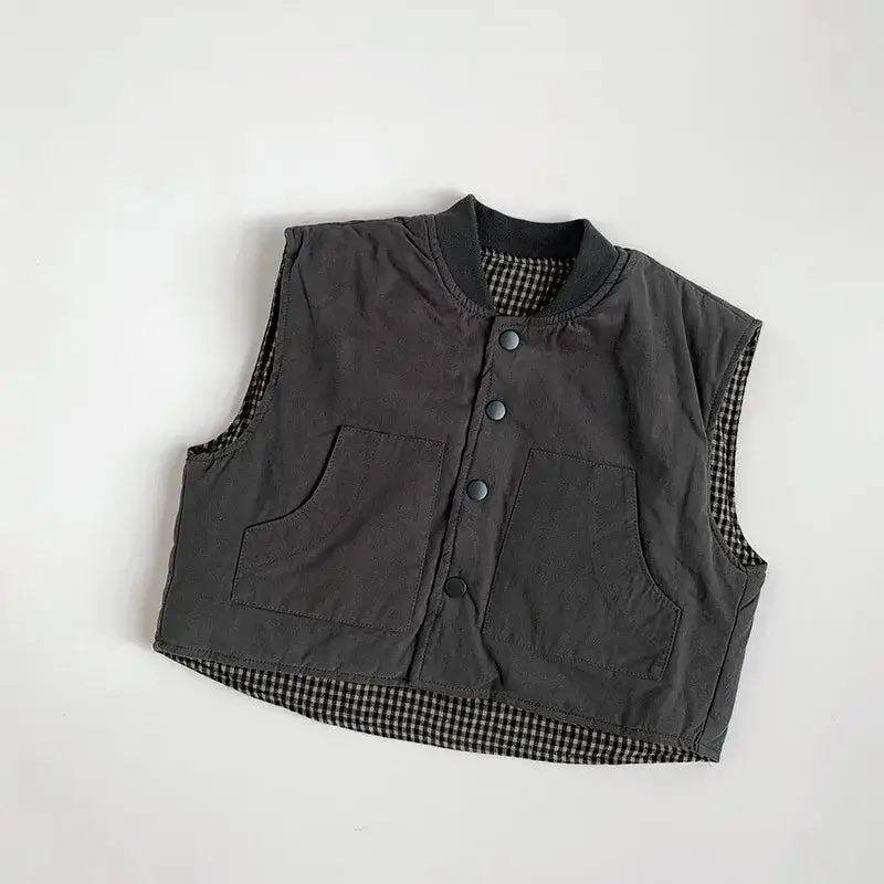 Snap-Button Winter Unisex Vest