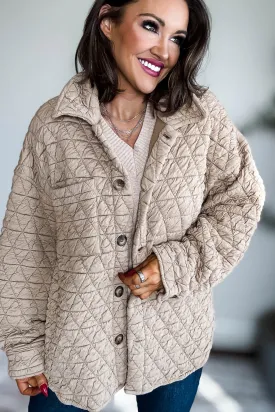 Taupe Quilted Jacket