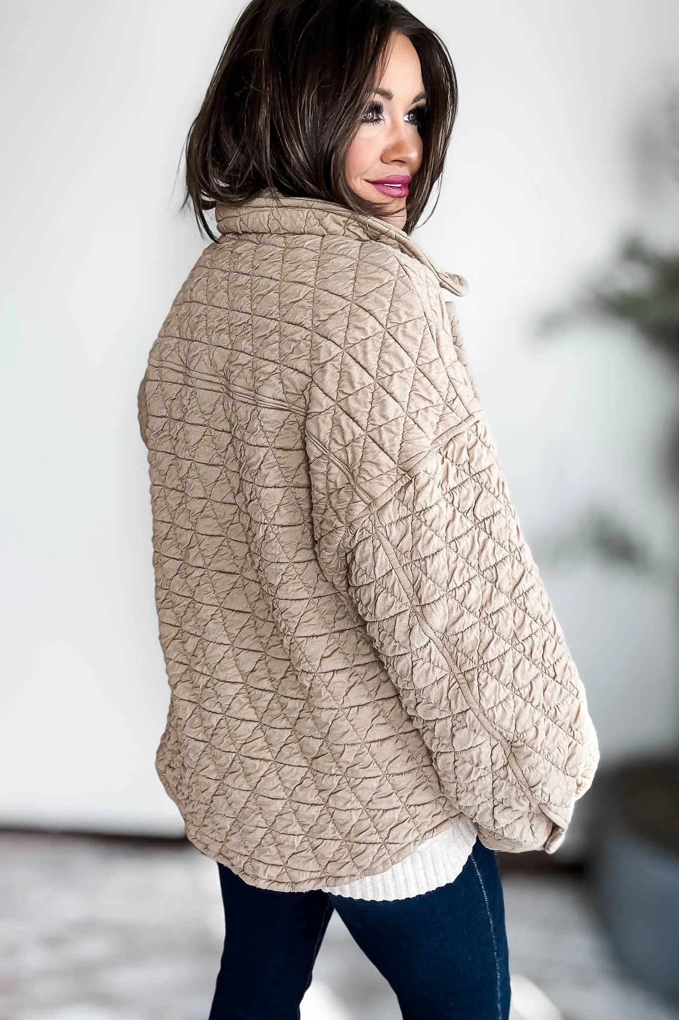 Taupe Quilted Jacket