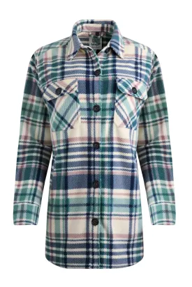 Weird Fish 18 Jade Oversized Checked Fleece Shacket