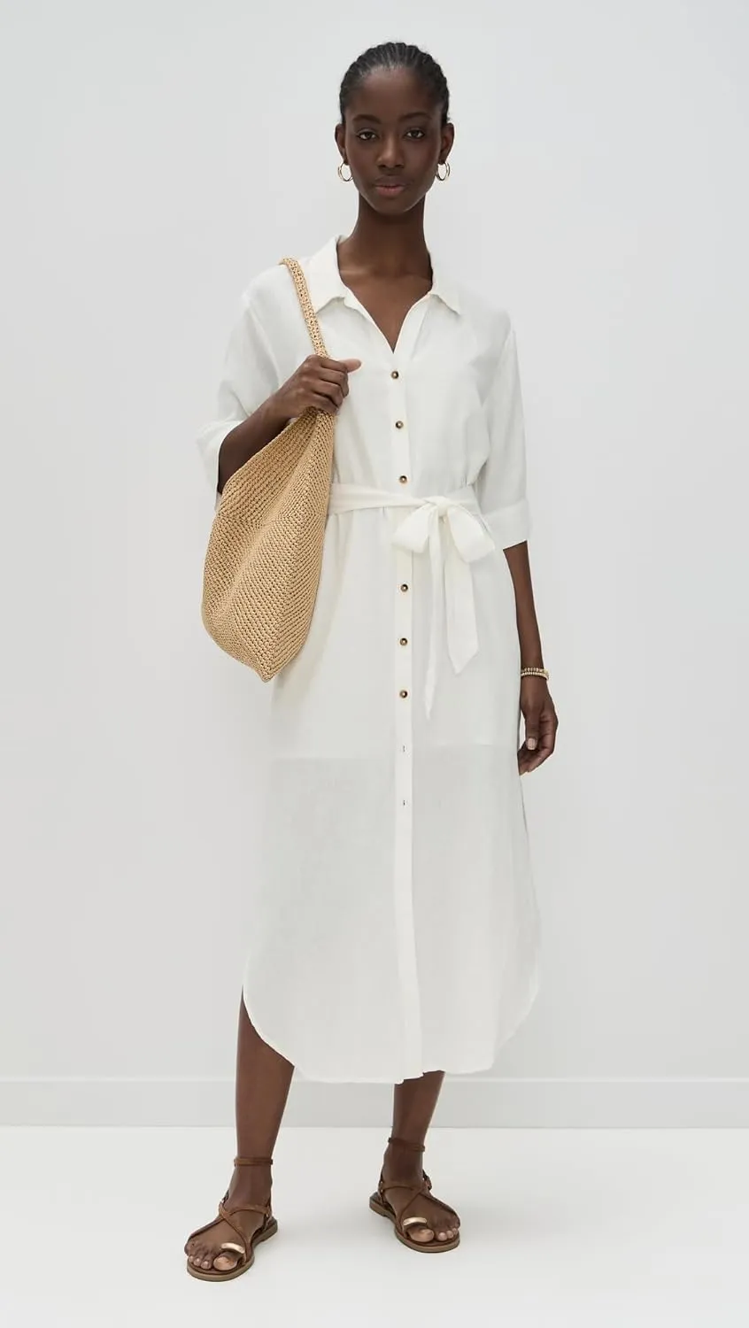 Z SUPPLY Women's Brise Linen Midi Dress