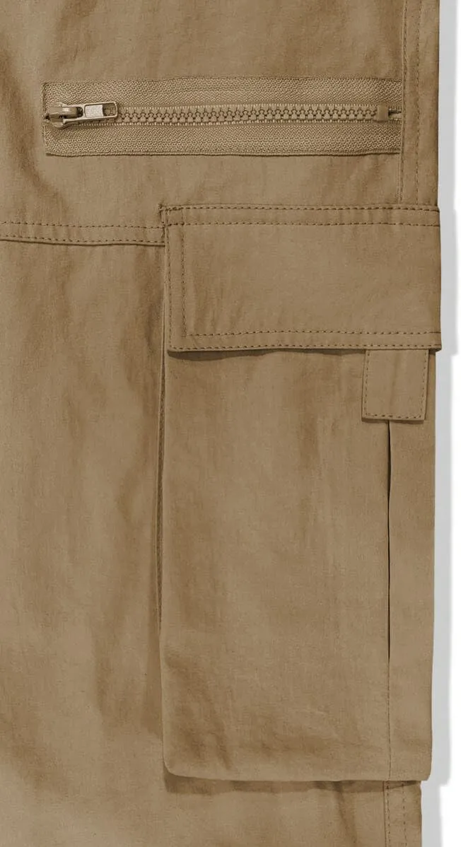 ZAFUL Men's Wild Cargo Pants Loose Fit Y2K Pants Drawstring Casual Hiking Pants Pocket Zipper Design Straight Trousers
